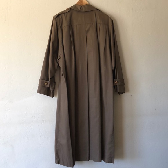 Fleet Street Long Belted Trench Coat Size 14 - Picture 3 of 8